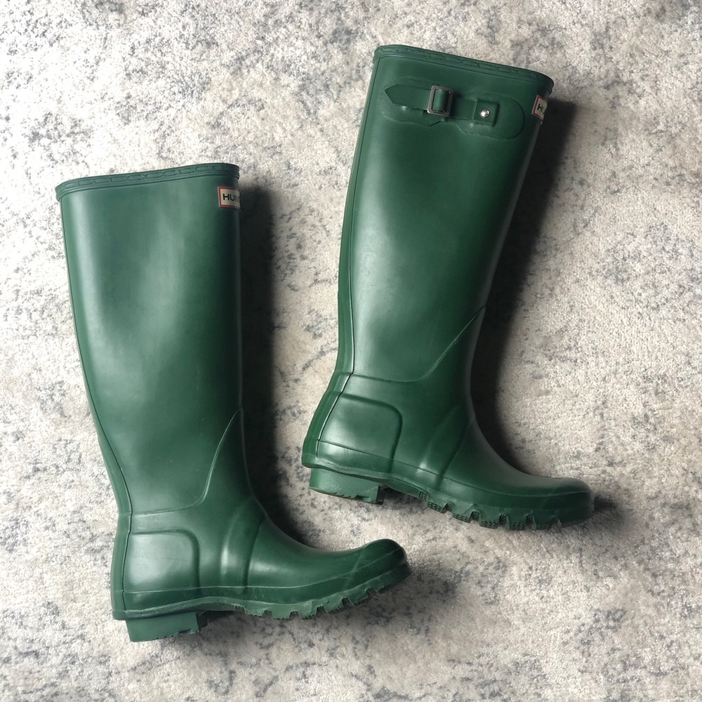 Green Hunter Boots Women’s Size 6